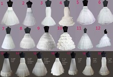 UK WEDDING BRIDAL DRESS PROM PETTICOAT HOOPS UNDERSKIRT CRINOLINE REGULAR WAIST