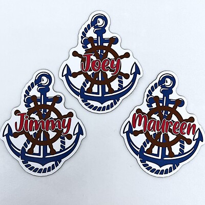 1 Personalized Cruise Door Magnet Ships Anchor Helm Wheel Vacation Keepsake