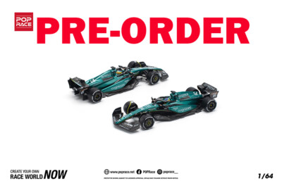 (Pre-order) POP RACE 1/64 ASTON MARTIN AMR23 F1 #14 F. ALONSO Model Car
