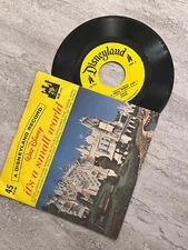 Walt Disney IT'S A SMALL WORLD 45 RPM 1967 Disneyland Vinyl Record Children