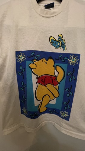 vintage disney winnie the pooh With a Butterfly tshirt Single Stitch Xl Women’s* - Picture 2 of 12