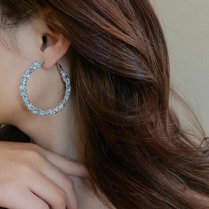 Women's Dress Earrings Chargances Fashion Rhinestone Bow Tassel Earrings  Long Sparkly Diamonds Sparkly Earrings For Women