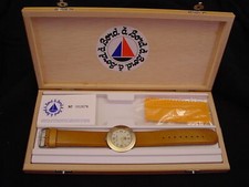 Wristwatch Bord a' Bord Uni-Sex Bronze Genuine Leather NOS 1980s France