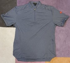 McDonalds Uniform Shirt Blue Gray 1/4 Zip Employee Crew Member size Men's MEDIUM