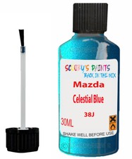 Paint Touch Up For Mazda Mazda 2 Celestial Blue Code 38J Scratch Car Chip Repair