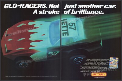 MATCHBOX / GLO-RACERS - Original 1982 Trade AD / ADVERT / glow racers ...