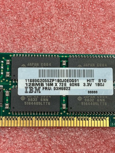 Vintage IBM 128MB 168-Pin 16Mx72E 60ns DIMM Memory Module FRU 93H6822 RARE - Picture 2 of 2