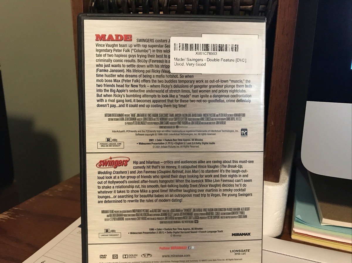 Swingers/Made (DVD, 2012, 2-Disc Set) 31398151623| eBay