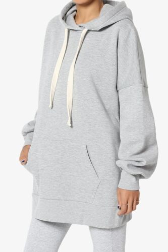 TheMogan S~3X Oversized Pullover Fleece Hooded Sweatshirt Oversized Tunic Hoodie - Picture 83 of 146