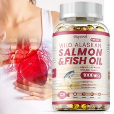 Wild Alaska Salmon & Fish Oil - Omega-3 EPA, DHA - Heart, Brain and Joint Health