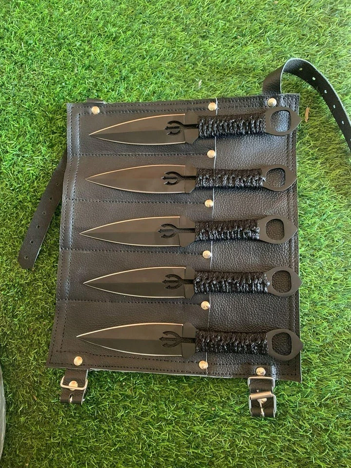 Cuchillos Artesanales, Kunai Caza Hojas Equilibradas Regalo para Hombre - Pack de 6 Foto 2 de 4