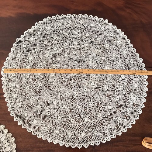 IRISH CROCHET LARGE DOILY - HANDMADE - Picture 4 of 10
