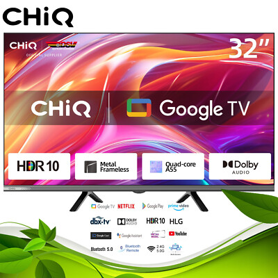CHiQ 32 Zoll Android Smart TV HD Ready HDR Google Assistant Chromecast Dolby 