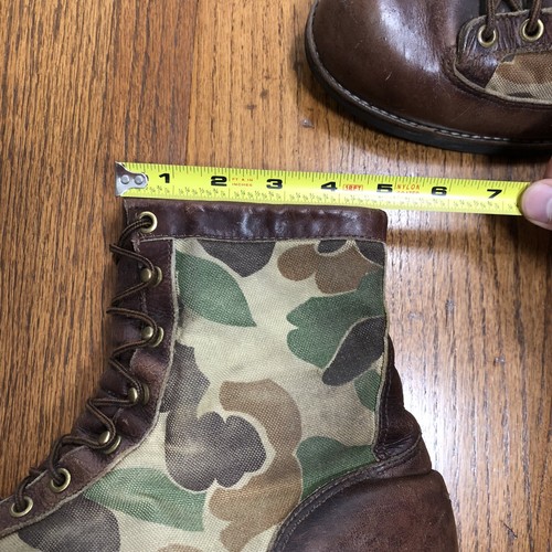 Vintage Cabelas 8380 Duck Hunter Camo Canvas Leather Hunting Boots 11.5 D Vibram - Picture 18 of 23