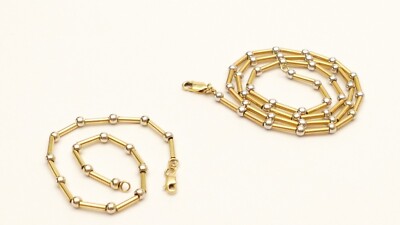MIDAS USA Schmuck Design Damen bicolor Gold 585 14K Collier necklace + Armband