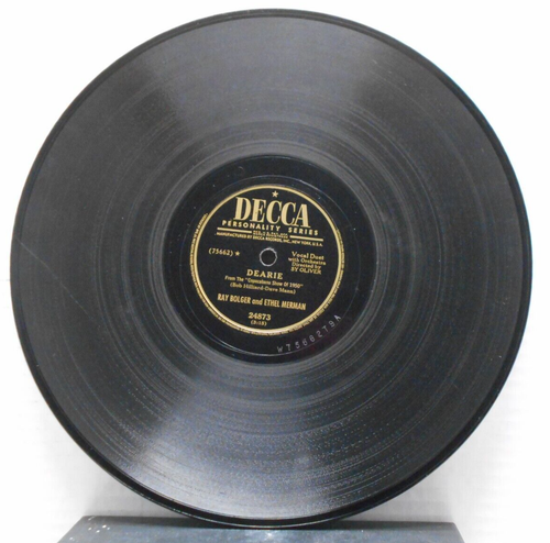 Dearie/I Said My Pajamas/Merman & Bolger (10", 78 rpm, Decca, 24873)