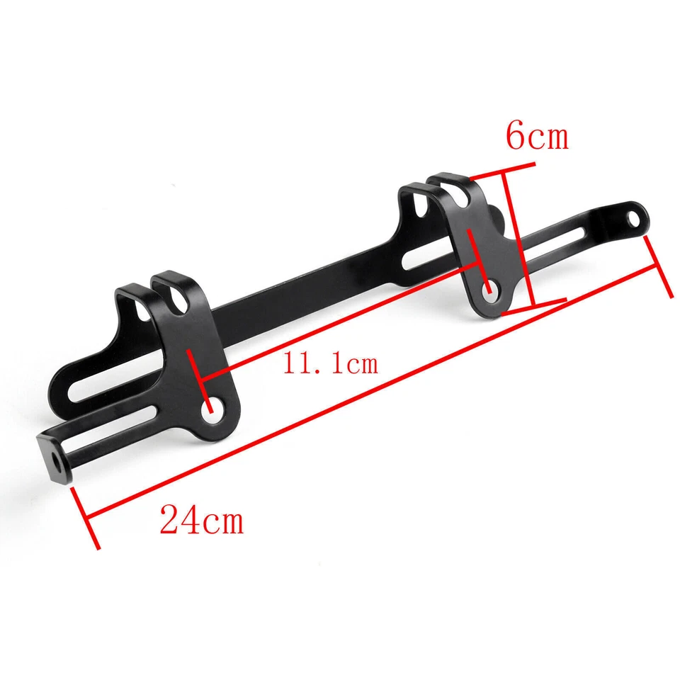 Universal License Plate Bracket Mount Frame For Honda CBR600RR 1000RR Black YU Foto 3 de 4