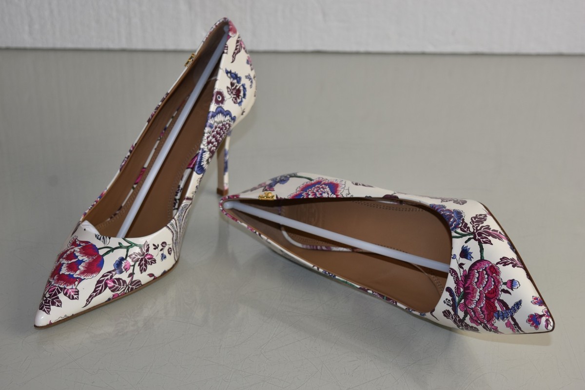 $378 NEW Tory Burch PENELOPE 85 PRINTED PUMPS Happy Times Floral