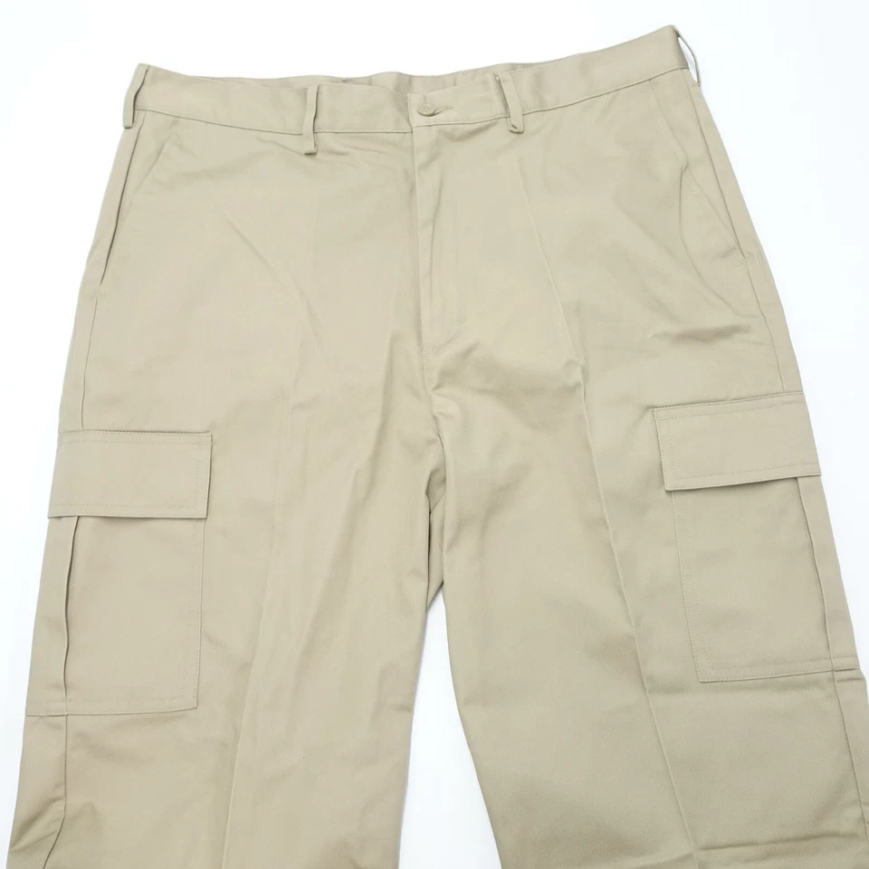 Pantalones de Trabajo Edwards Para Hombre 38 Caqui Poliéster Bolsillos de Carga Pierna Recta Exterior Foto 3 de 4