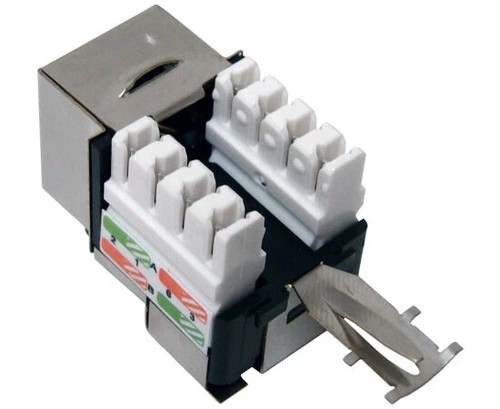50-Pack of Primus K66-2150-90-SH CAT6 RJ45 Shielded Punch Down Keystone Jack - Picture 4 of 7