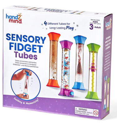 hand2mind, Sensory Fidget Tubes, Set of 4 - Help children manage their emotions