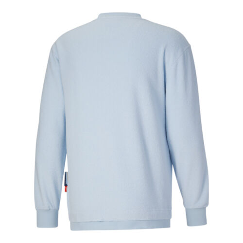 PUMA Classics Now Then Crew Neck Sweatshirt Mens Blue 62399268 - Picture 2 of 2