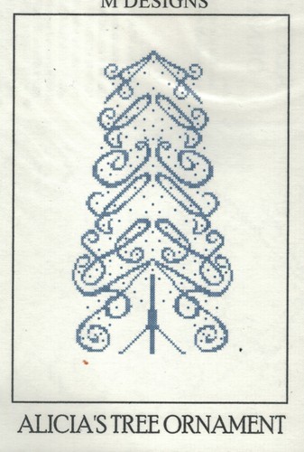 M Designs Cross Stitch Chart NAME Tree Ornaments - You Pick - Picture 2 of 49