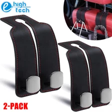 2PCS Car Headrest Hooks Auto Seat Back Leather Hanger Bag Purse Holder Organizer