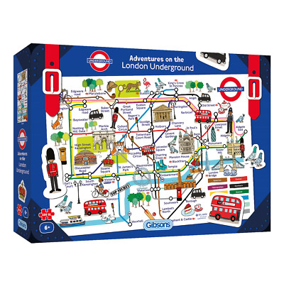 Gibsons Abenteuer in der Londoner U-Bahn 250XL Teile Puzzle London UK