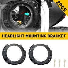 For 2007-2018 Jeep Wrangler JK 7" Headlight Mount Bracket Ring Bucket Base 2Pcs