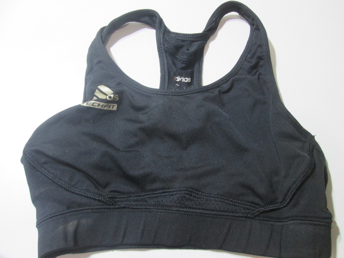 Adidas Sport Bra Size S Black Wireless Lined Racerback Pullover