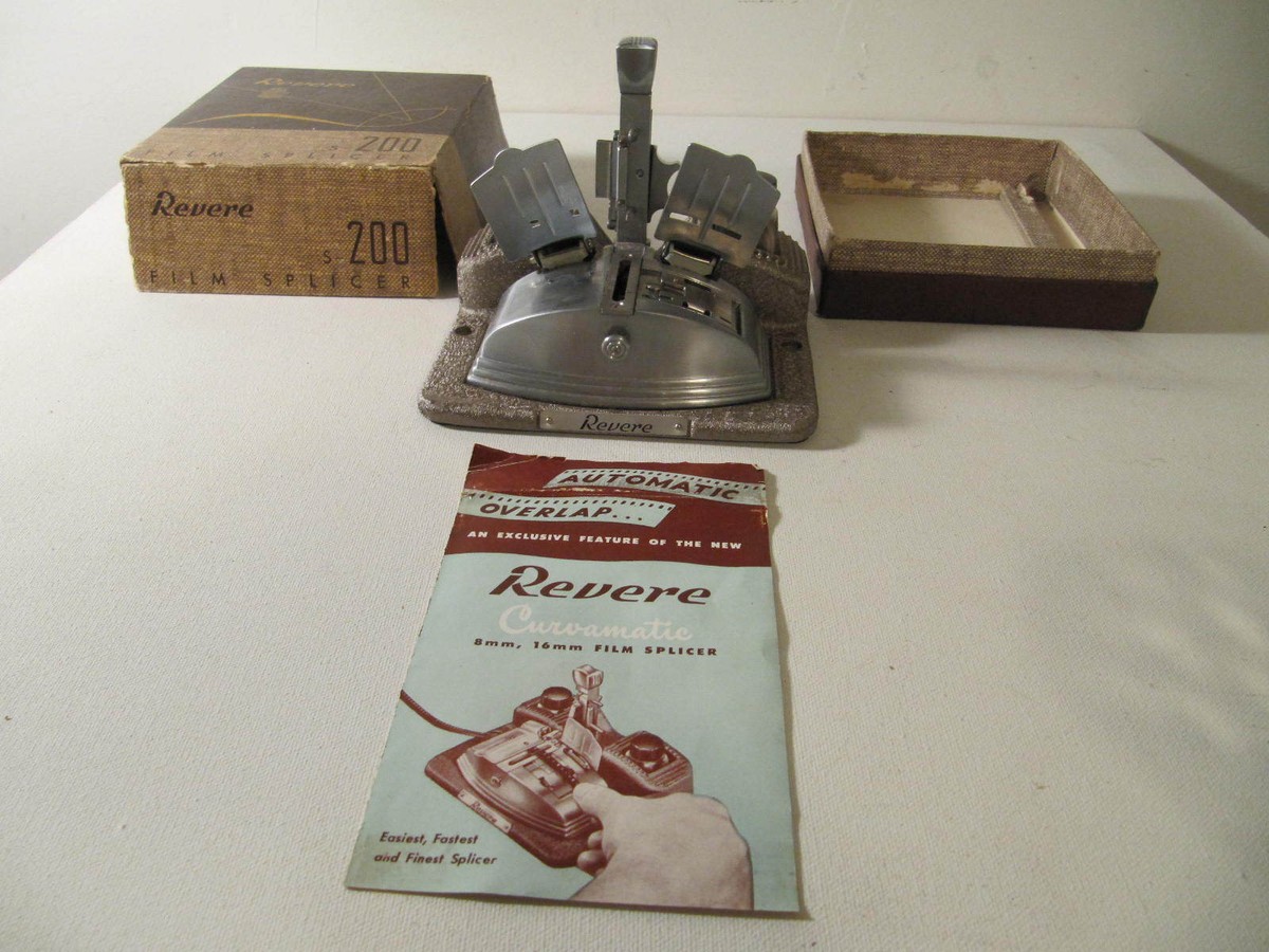 Vintage Revere Curvamatic 8mm 16 mm S-200 FILM SPLICER box
