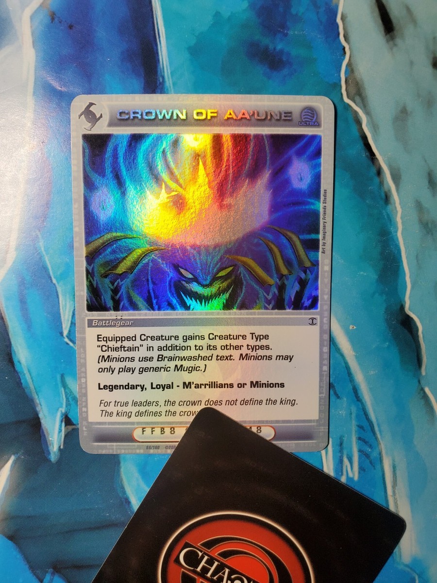 Crown of Aa’une Ultra Rare Holo Foil Legendary Chaotic TCG Card 