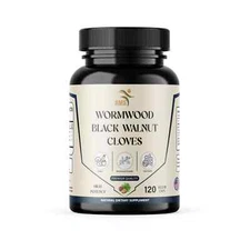 Wormwood Black Walnut Cloves Wormwood herb Extract Combination 120 Capsules