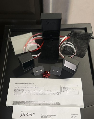 NEW JARED Deluxe Jewelry box EMPTY Velvet Presentation Earring Bracelet Necklace - 第 6/6 張圖片