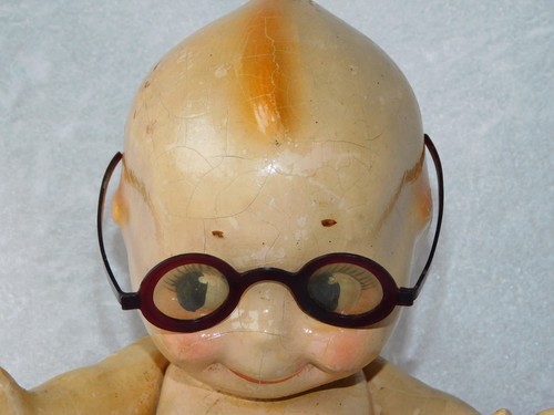 Vintage 1913 Kewpie Rose O'Neill Tag Display Composition Doll 12" w/ Accessories - Picture 5 of 14