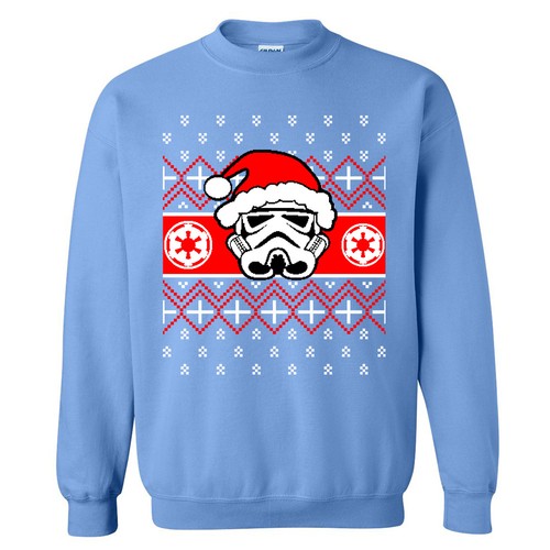 Ugly Christmas Sweater CREWNECK STORMTROOPER Santa CREWNECK Sweatshirt Funny - Picture 10 of 19