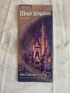 Walt Disney World 50th Anniversary Exclusive Guide Map Magic Kingdom Wdw 21 Ebay
