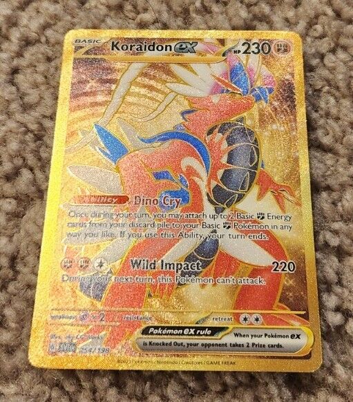 Gold Koraidon ex 254/198 SV1EN Scarlet & Violet Secret Rare Pokemon Card  NM/M