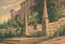 CASTELMONTE Cividale Santuario gradinata castello M. TOMADINI Udine Cartolina