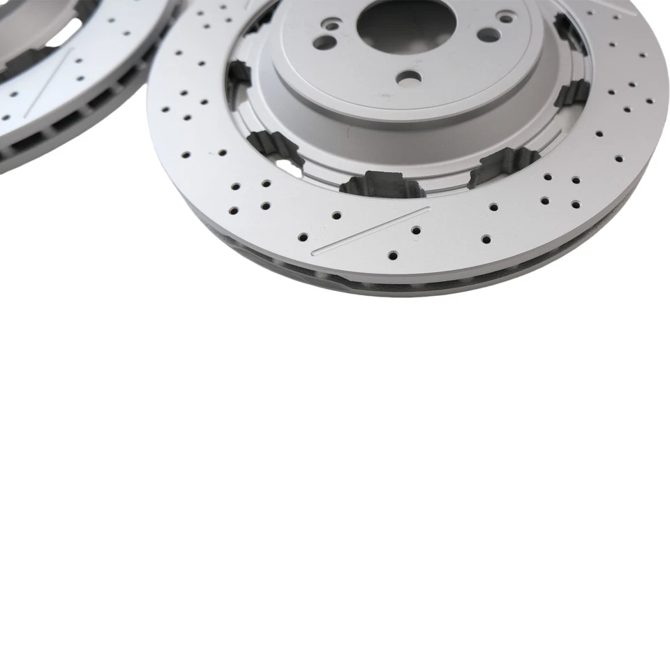 2X Rear Brake Rotors for Mercedes-benz S63 S65 W560 S450 S650 AMG A2224232012 - Image 2 of 4