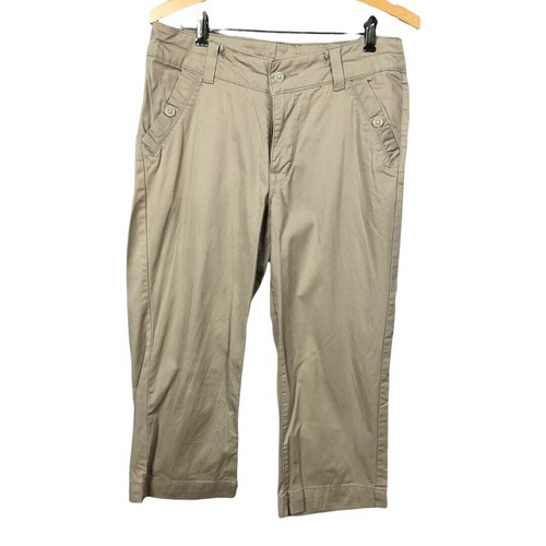 Khaki Cropped Capri Pants | eBay