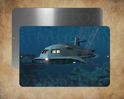 Seaview Submarine Voyage Sea view cool   8 x 12'' metal sign