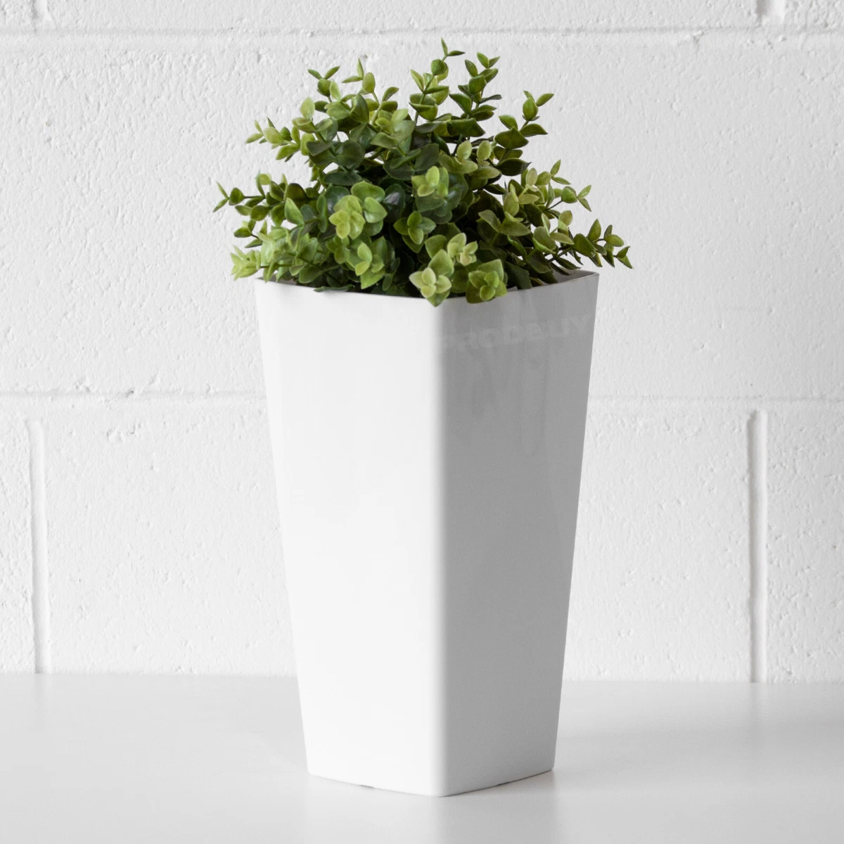White 2024 plastic planter