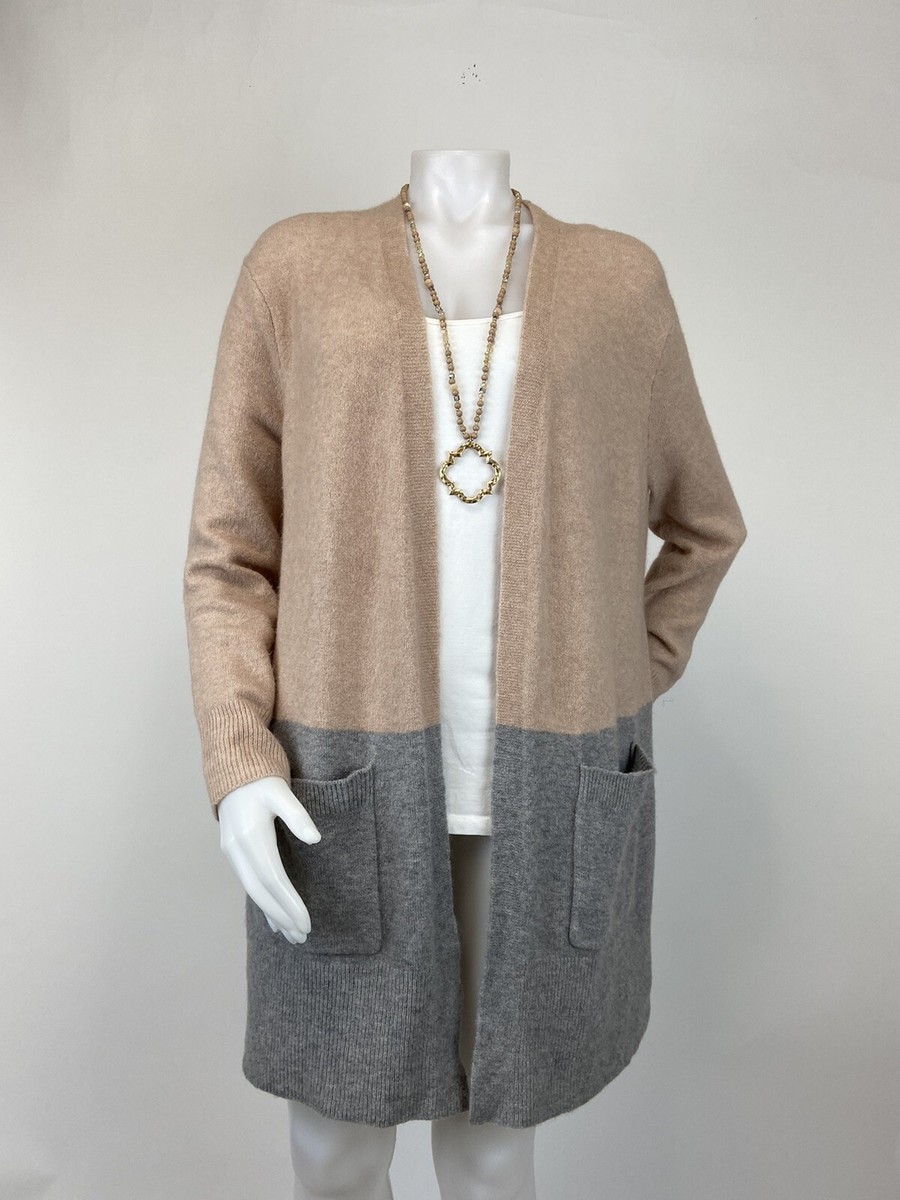 Madewell Women's Medium Gray Beige Kent Cardigan Sweater Wool Alpaca Pockets