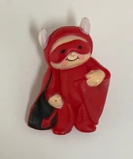 Red Devil Halloween Costume Pin Brooch By S Lehman Fun World Collectible