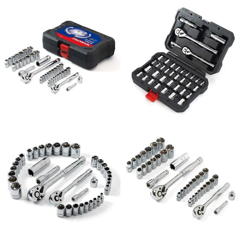 Workpro 38-Piece Drive Sockets Set 1/4-Inch3/8-Inch Rev Workpro 38-Piece Drive Sockets Set 1/4-Inch3/8-Inch Rev