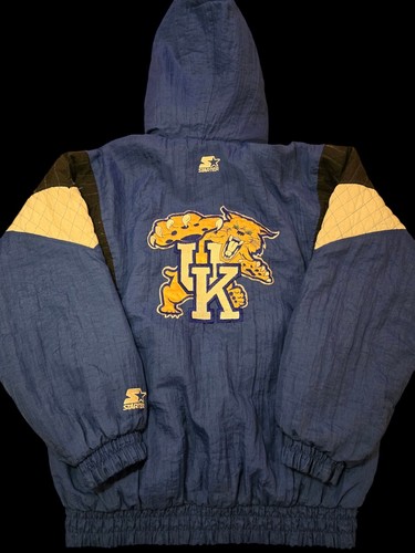 Vintage Kentucky Wildcats 90s Starter Hooded Lined Puffer Jacket Small