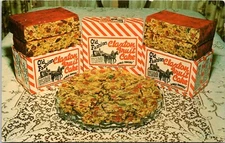 Claxton Old Fashioned Fruit Cake Advertisement Georgia Postcard A3