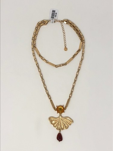 Free People Crossbones Layered Necklace NWT $38 - Picture 2 of 8